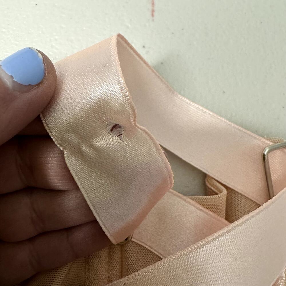 Leg Avenue Tan Corset Top with Pink Ribbon - Picture 5 of 5